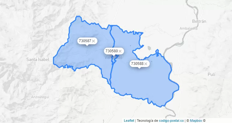 Venadillo ZIP Code, Tolima