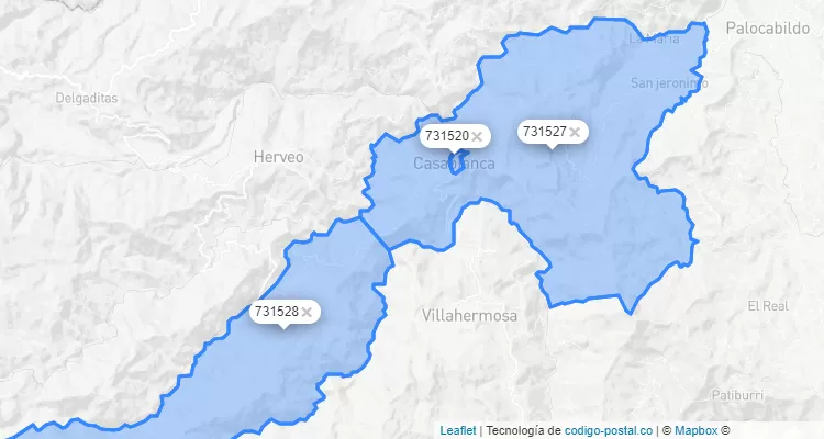 Casabianca ZIP Code, Tolima