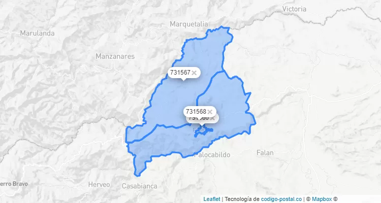 Código Postal de Fresno, Tolima
