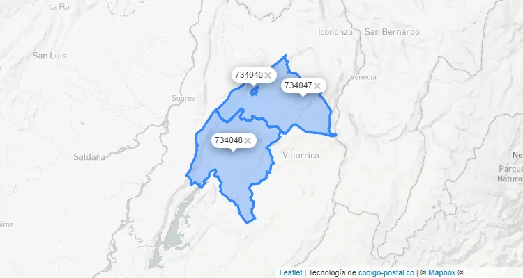 Cunday ZIP Code, Tolima
