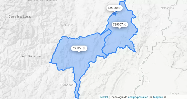 Ataco ZIP Code, Tolima