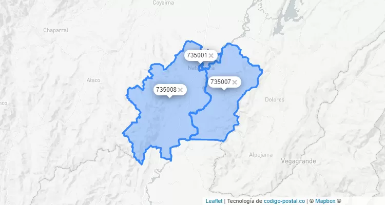 Código Postal de Natagaima, Tolima