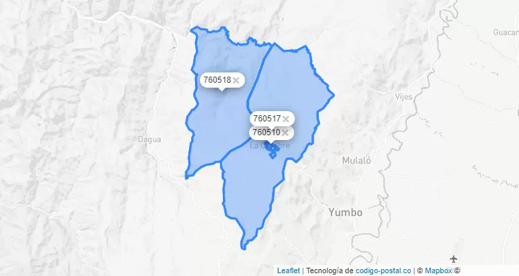Código Postal de La Cumbre, Valle del Cauca