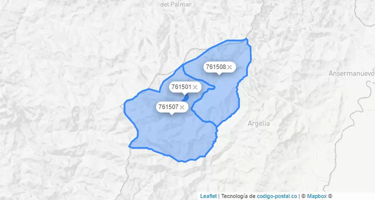 El Cairo ZIP Code, Valle del Cauca