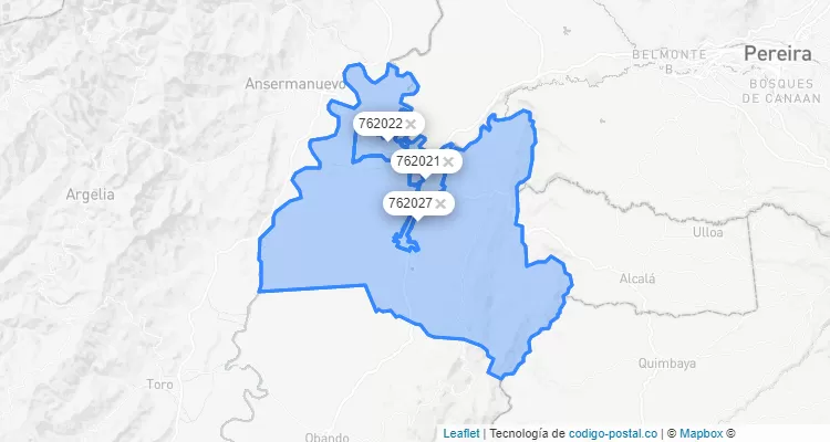 Cartago ZIP Code, Valle del Cauca