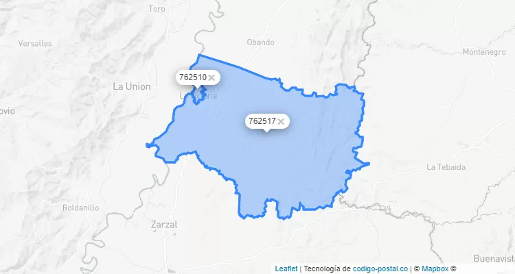 Código Postal de La Victoria, Valle del Cauca