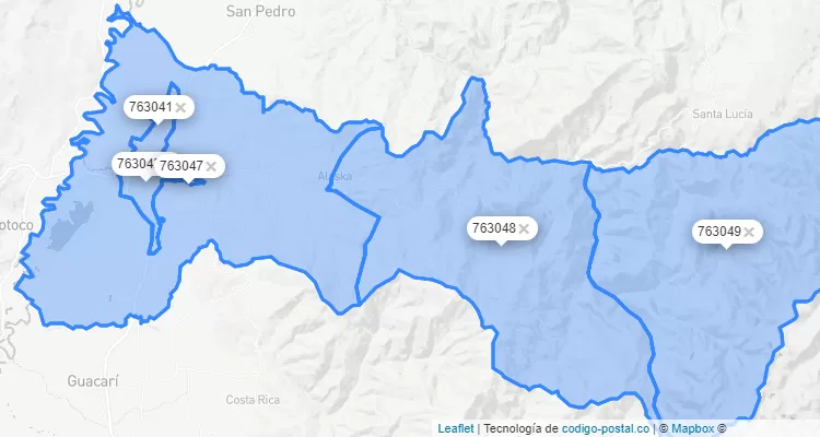 Código Postal de Guadalajara de Buga, Valle del Cauca