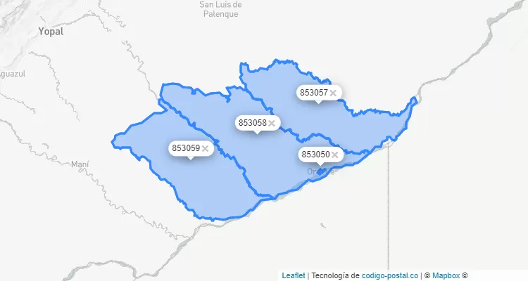 Orocué ZIP Code, Casanare