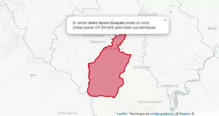 Isidro Ayora en la provincia Guayas en Ecuador.