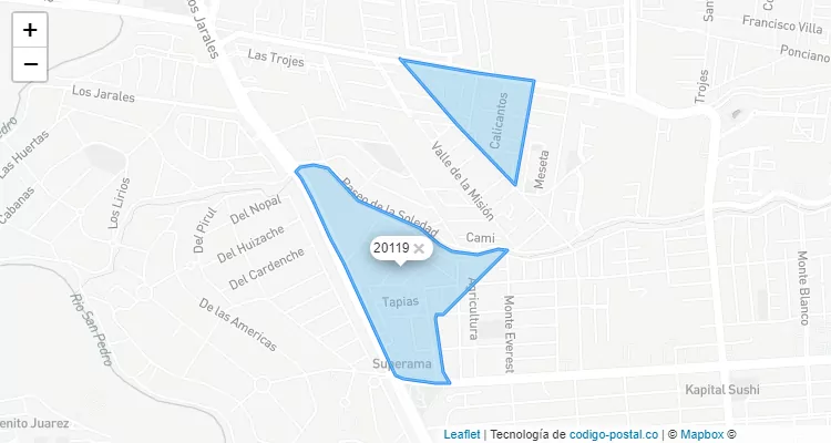 Código Postal Fraccionamiento Villas del Campestre, Aguascalientes - Aguascalientes