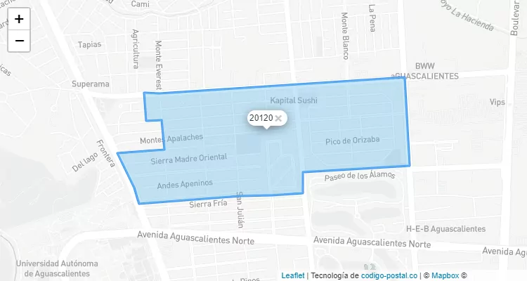 Código Postal 20120 - México