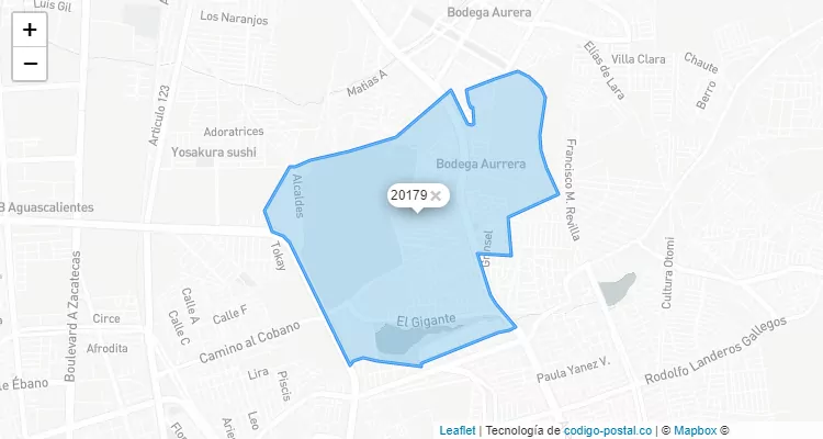 Código Postal Fraccionamiento Pintores Mexicanos, Aguascalientes - Aguascalientes