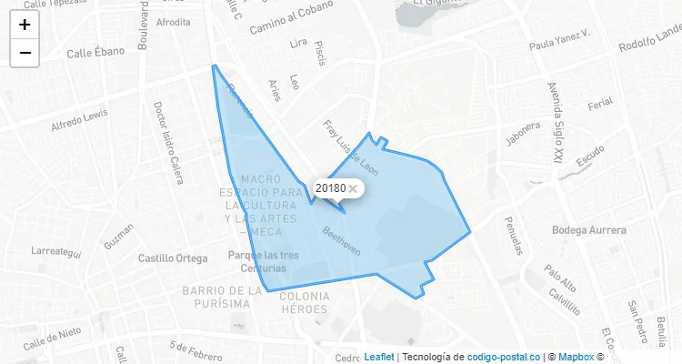 Código Postal Fraccionamiento Alameda, Aguascalientes - Aguascalientes