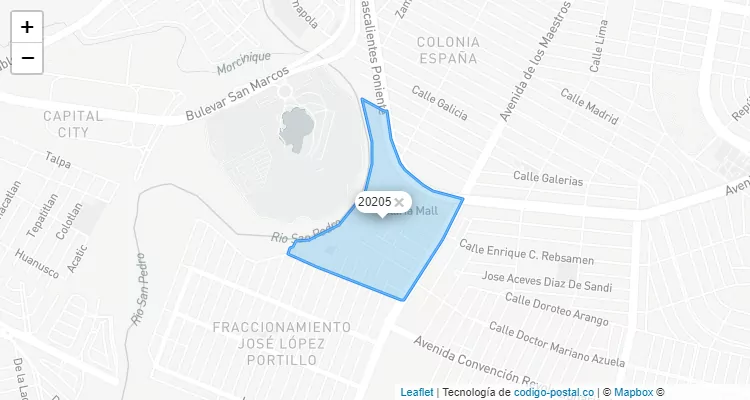 Código Postal Colonia Nueva España, Aguascalientes - Aguascalientes