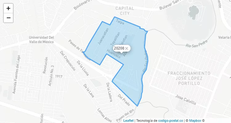 Código Postal Fraccionamiento Canteras de San José, Aguascalientes - Aguascalientes