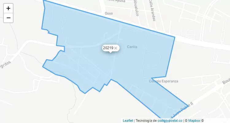 Código Postal Condominio Misión Juan Pablo II, Aguascalientes - Aguascalientes