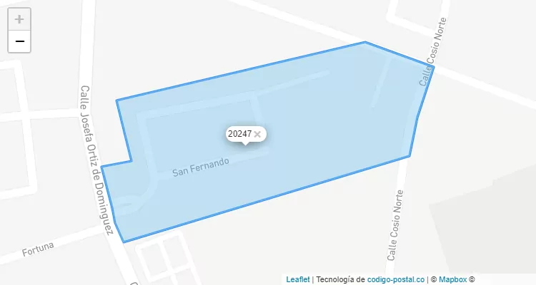 Código Postal Unidad habitacional San Fernando INFONAVIT, Aguascalientes - Aguascalientes