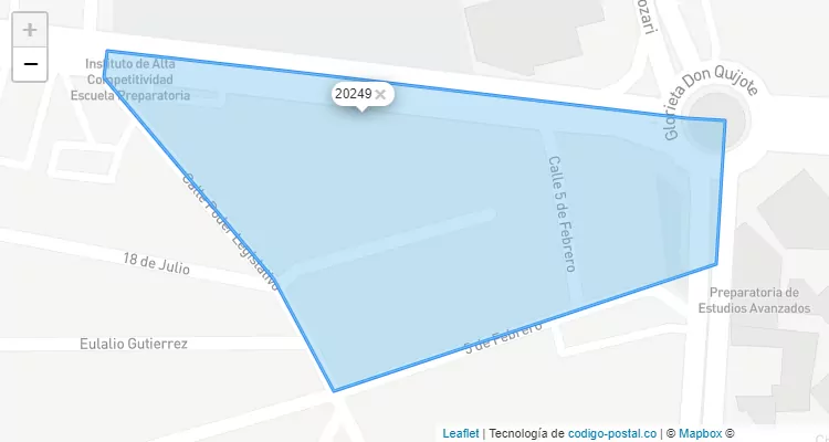 Código Postal Fraccionamiento Gámez, Aguascalientes - Aguascalientes