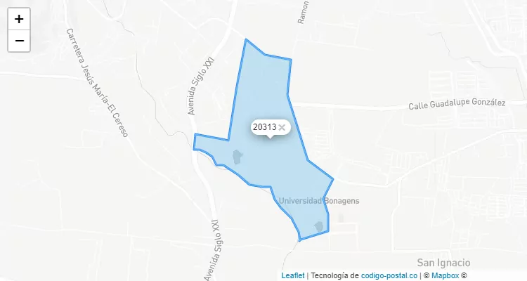 Código Postal Ejido Cuauhtémoc (Las Palomas), Aguascalientes - Aguascalientes