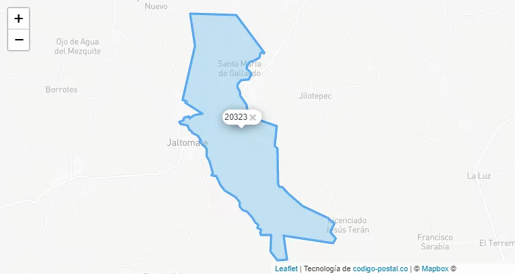 Código Postal Ejido Santa María de Gallardo, Aguascalientes - Aguascalientes