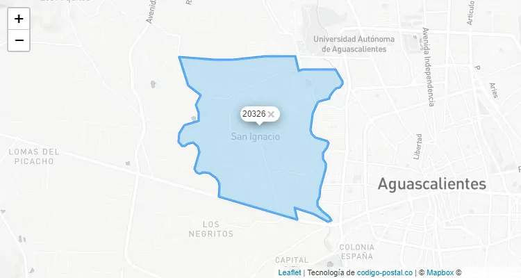 Código Postal Condominio Rinconada de San Ignacio, Aguascalientes - Aguascalientes