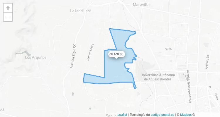 Código Postal Colonia Pocitos, Aguascalientes - Aguascalientes