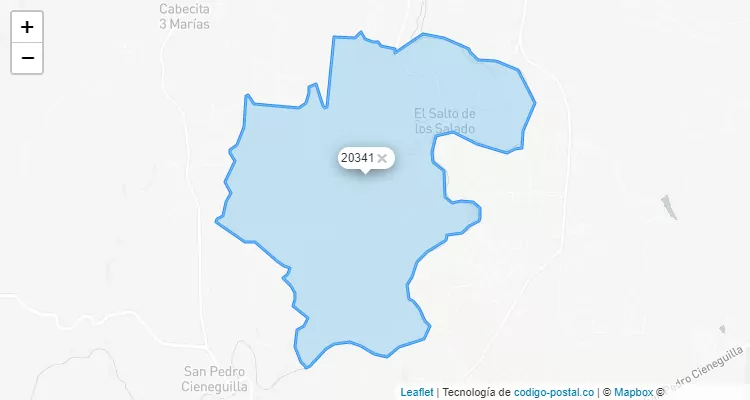 Código Postal Ranchería El Salto de los Salado, Aguascalientes - Aguascalientes