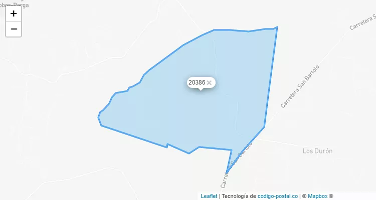 Código Postal Ranchería El Duraznillo, Aguascalientes - Aguascalientes