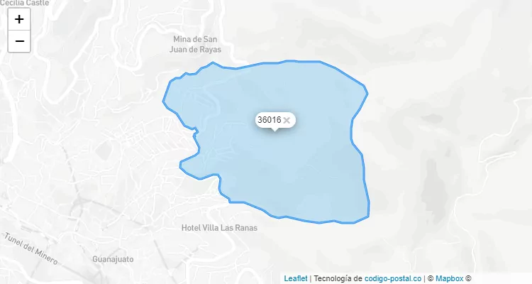 Código Postal Colonia Cerro del Sagrado Corazón, Guanajuato - Guanajuato