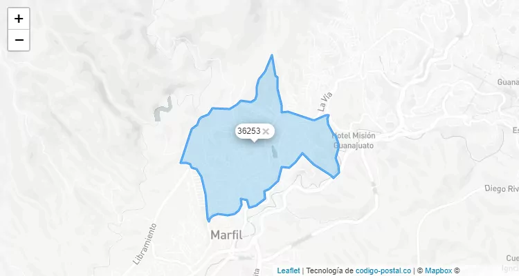 Código Postal Barrio Las Palomas, Guanajuato - Guanajuato