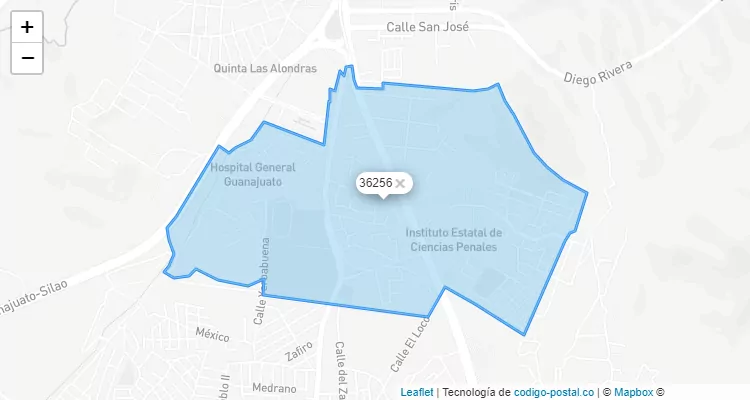 Código Postal Colonia Los Alcaldes, Guanajuato - Guanajuato