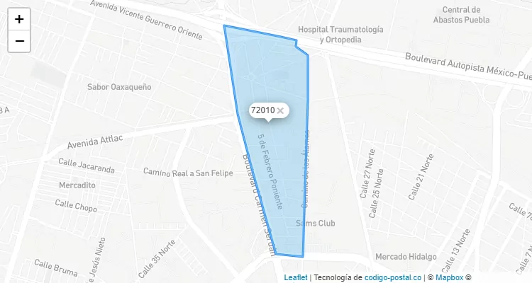 Código Postal Colonia Santa María la Rivera, Puebla - Puebla