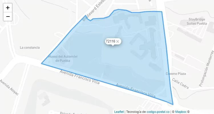 Código Postal Colonia Las Fuentes de Puebla, Puebla - Puebla