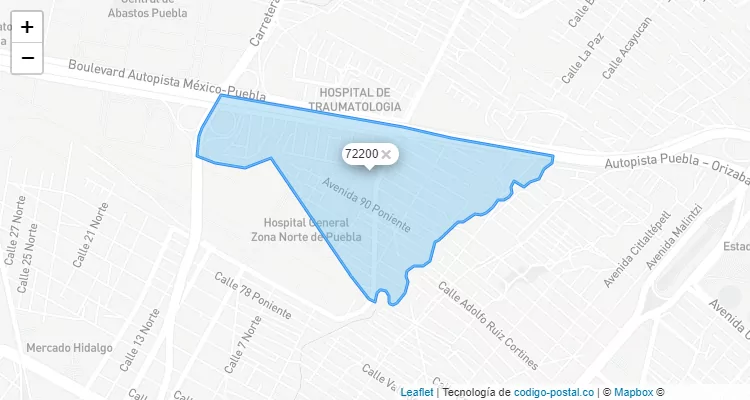 Código Postal Colonia Revolución Mexicana, Puebla - Puebla