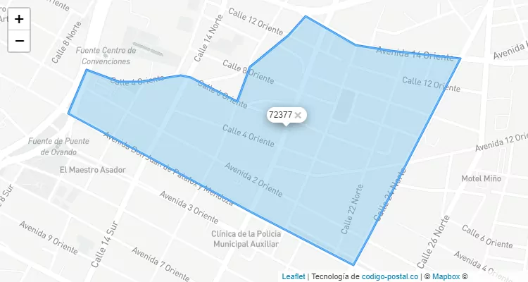 Código Postal Colonia Acocota, Puebla - Puebla