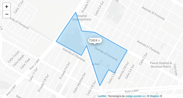 ZIP Code Fraccionamiento Alpha 2, Puebla - Puebla