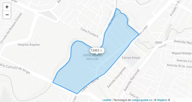 ZIP Code Fraccionamiento Bosques de Angelopolis, Puebla - Puebla