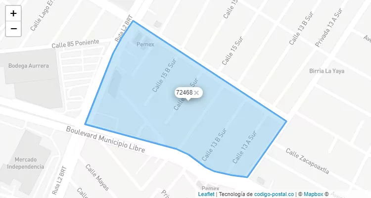 Código Postal 72468 - México