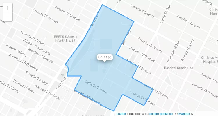 Código Postal Colonia El Ángel, Puebla - Puebla