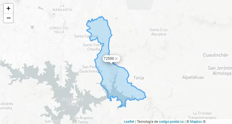 Código Postal Colonia Guadalupe Victoria Valsequillo, Puebla - Puebla