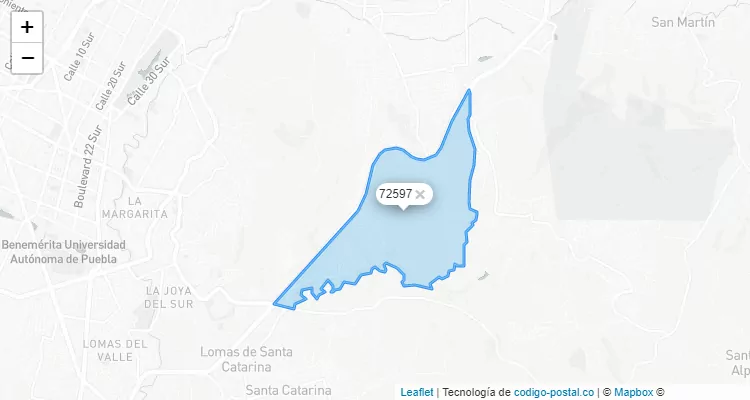 Código Postal Fraccionamiento Bosques de Chapultepec, Puebla - Puebla