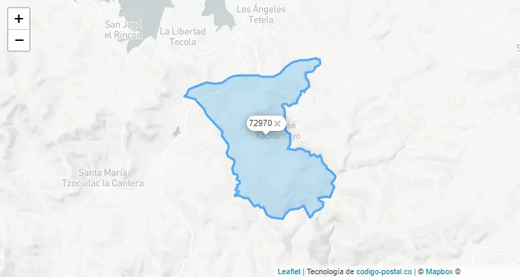 Código Postal Colonia San José Xacxamayo, Puebla - Puebla