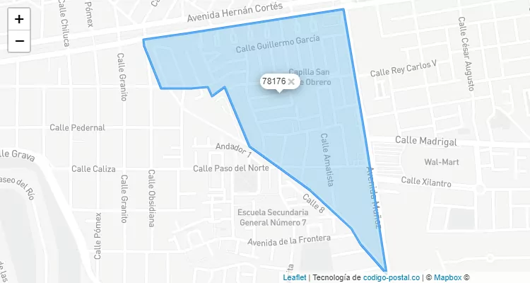 ZIP Code Colonia Matehuala, San Luis Potosí - San Luis Potosí