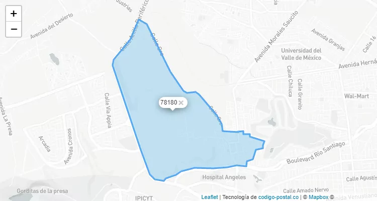 Código Postal Colonia Morales, San Luis Potosí - San Luis Potosí