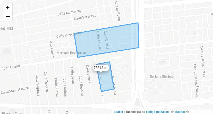 Código Postal Fraccionamiento Glorieta, San Luis Potosí - San Luis Potosí