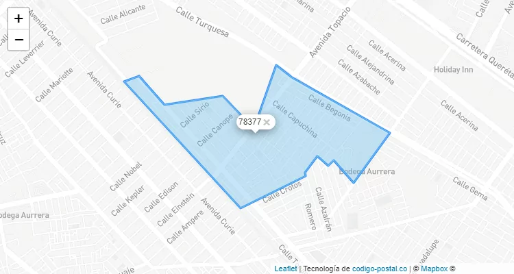 Código Postal Colonia Del Llano, San Luis Potosí - San Luis Potosí