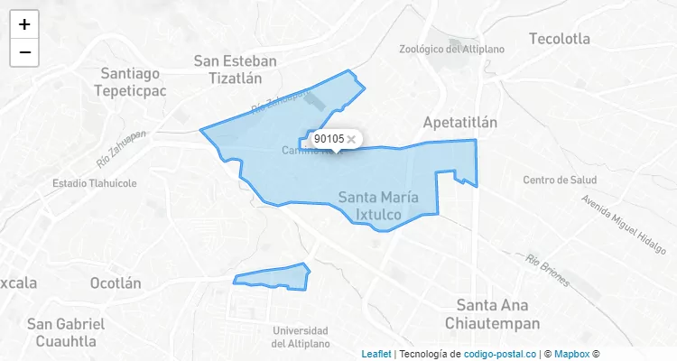 Código Postal Fraccionamiento San Lazaro, Tlaxcala - Tlaxcala