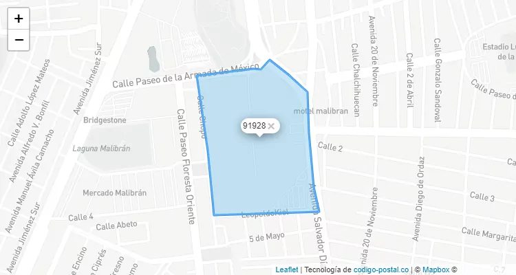 91928 ZIP Code - México