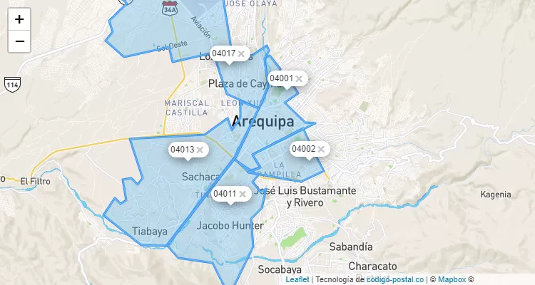 Código Postal de Arequipa, Arequipa/Arequipa - Perú