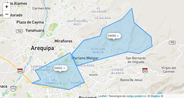 Código Postal de Mariano Melgar, Mariano Melgar/Arequipa - Perú